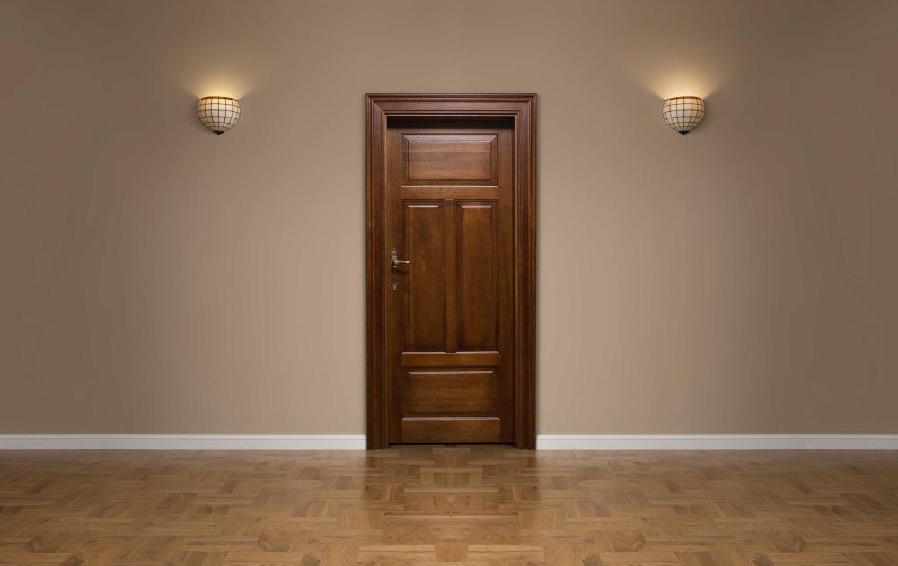 hall avec port en bois